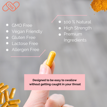 Load image into Gallery viewer, Premium Curcumin from Turmeric | High Strength | 95% Curcuminoids | 50 times more absorption | Vitamin C